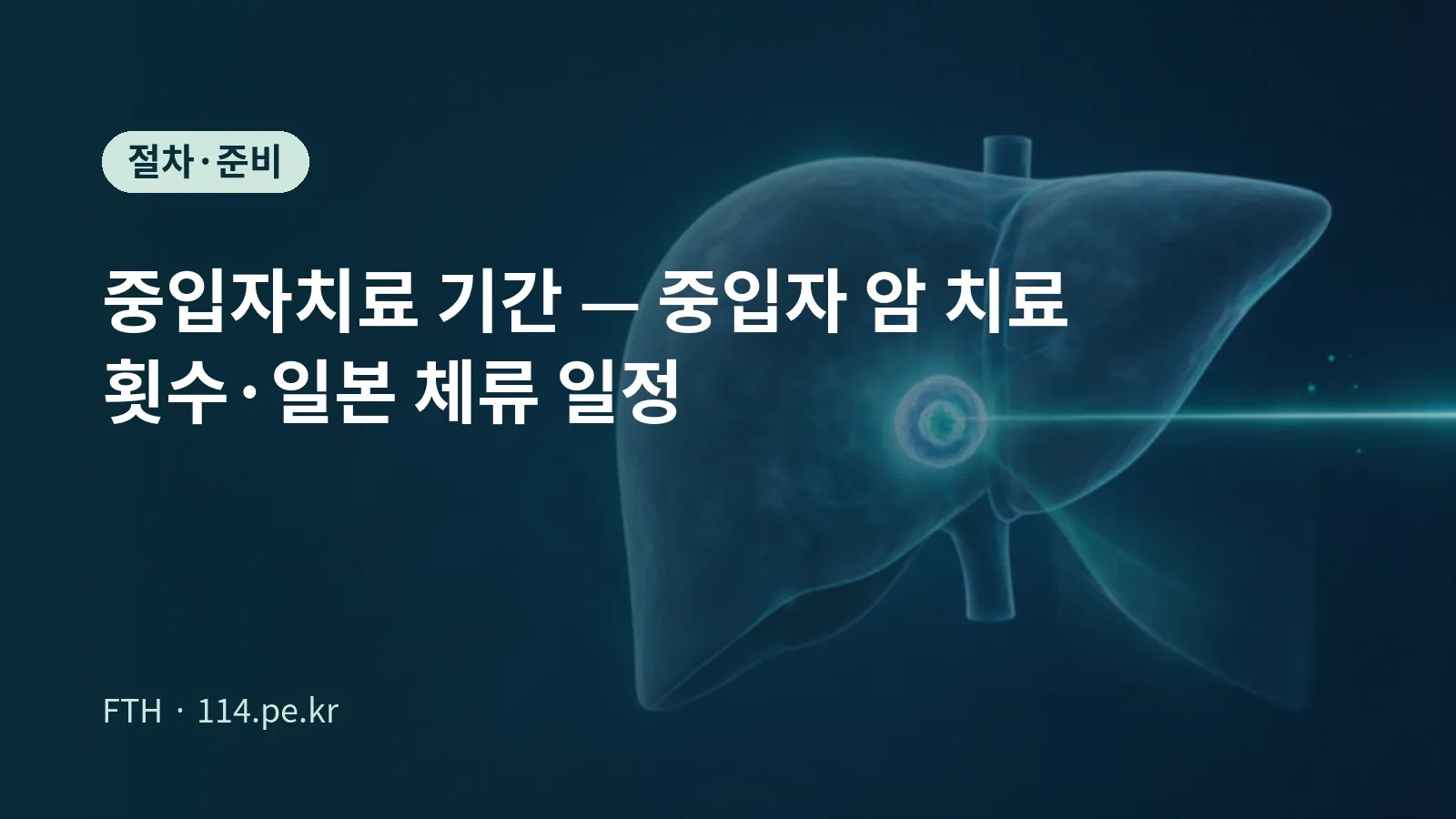 중입자치료 기간과 일본 체류 일정 안내 개념 이미지