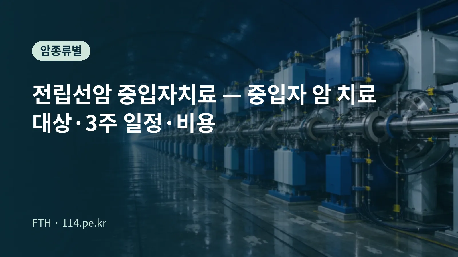 전립선암 중입자치료 대상 기준과 일정, 비용 안내 개념 이미지